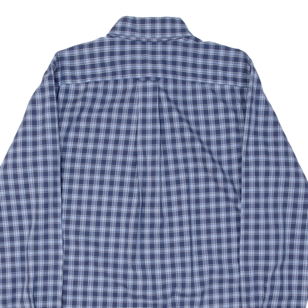 NAUTICA Shirt Blue Plaid Long Sleeve Mens S Cheap