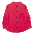 Anchor Buttons Plain Shirt Red 3 4 Sleeve Womens M Supply