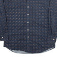 CHAPS RALPH LAUREN Cross Print Shirt Blue Long Sleeve Mens M on Sale