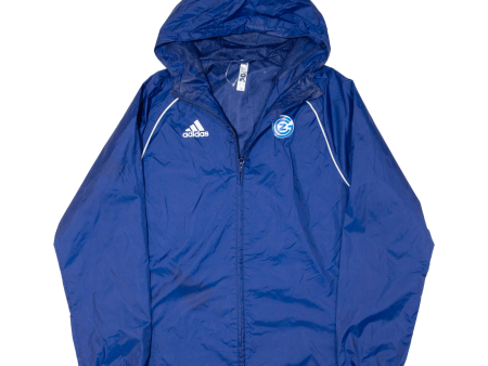 ADIDAS Grasshopper Club Zürich Mens Rain Jacket Blue Hooded S For Cheap