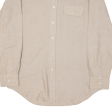 WASH AND WEAR Slim Plain Shirt Beige Long Sleeve Mens S For Discount