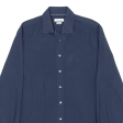 CALVIN KLEIN Fitted Mens Formal Shirt Blue Long Sleeve M For Cheap