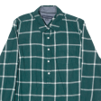 TOMMY HILFIGER 1 2 button up Shirt Green Check Long Sleeve Womens S Fashion