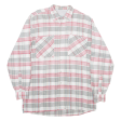 YOUNG LINE Shirt White Check Long Sleeve Mens M For Discount