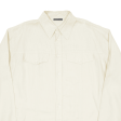 SERGIO TACCHINI Mens Plain Shirt Yellow Linen Long Sleeve XL Online now