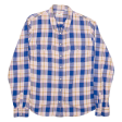 LEVI S Womens Shirt Blue Check Long Sleeve XL Online Sale