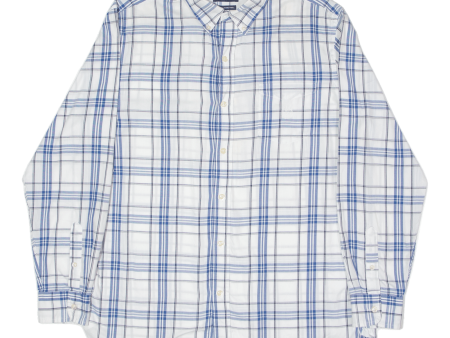 CHAPS Shirt White Check Long Sleeve Mens L Sale