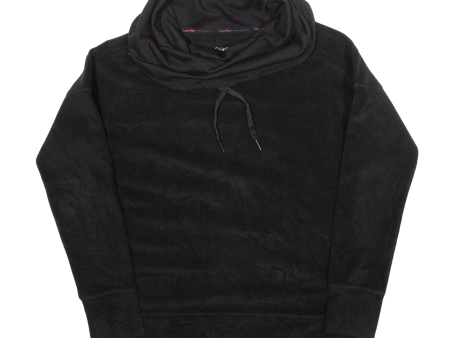 CALVIN KLEIN Fleece Black Roll Neck Womens S Online Hot Sale