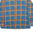 FRED RICHARDS Shirt Blue Check Long Sleeve Mens L Sale