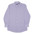 HUGO BOSS Slim Fit Shirt Purple Check Long Sleeve Mens L Fashion