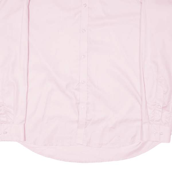 NEW FASHION Plain Shirt Pink 90s Long Sleeve Mens M For Discount