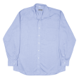 RENATO CAVALLI Plain Shirt Blue Long Sleeve Mens XL on Sale