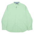 NAUTICA Plain Shirt Green Long Sleeve Mens 2XL For Cheap