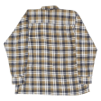 ISSA Mens Shirt Brown Plaid Long Sleeve M Supply