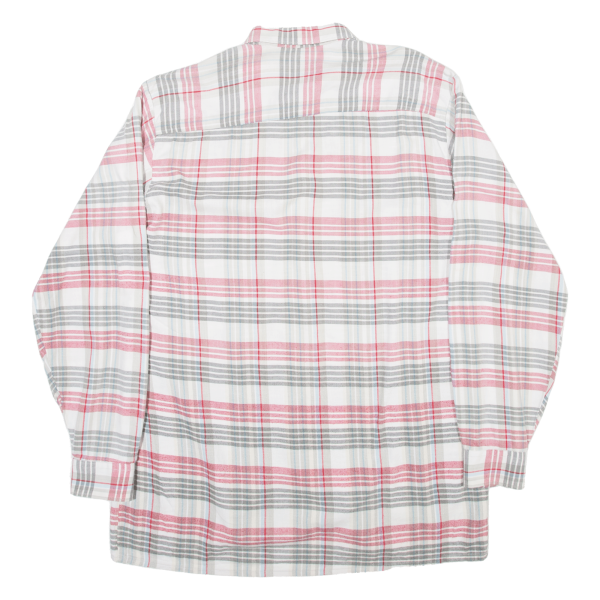 YOUNG LINE Shirt White Check Long Sleeve Mens M For Discount