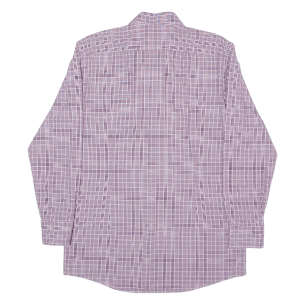 HUGO BOSS Slim Fit Shirt Purple Check Long Sleeve Mens L Sale