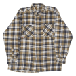 ISSA Mens Shirt Brown Plaid Long Sleeve M Supply