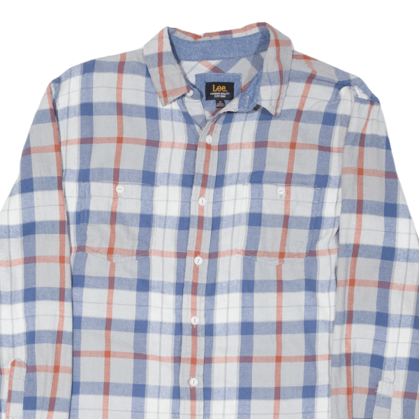 LEE Shirt Blue Plaid Long Sleeve Mens M Online Hot Sale