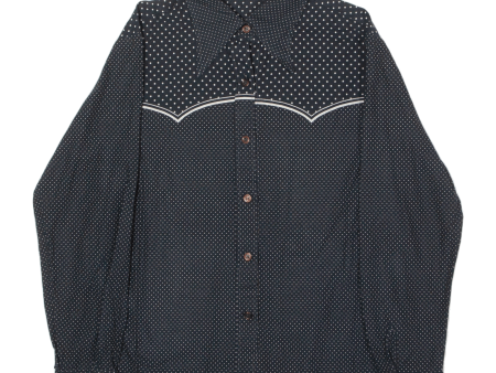 BARBADOS SHIRTS Womens Shirt Black Polka Dot Long Sleeve L Online