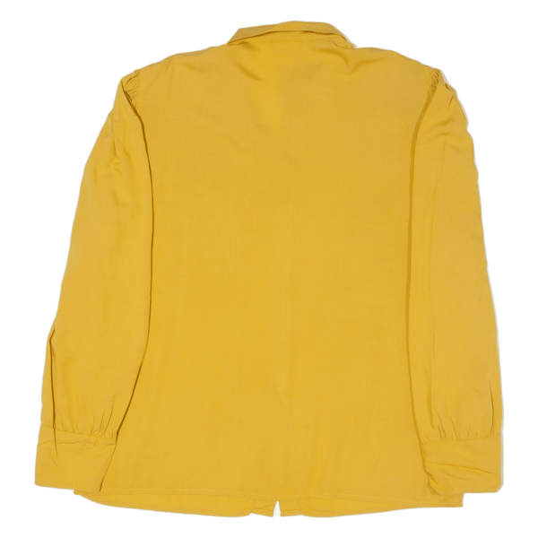 GERRY WEBER Plain Shirt Yellow Viscose Long Sleeve Womens L Online Sale