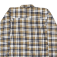 ISSA Mens Shirt Brown Plaid Long Sleeve M Supply