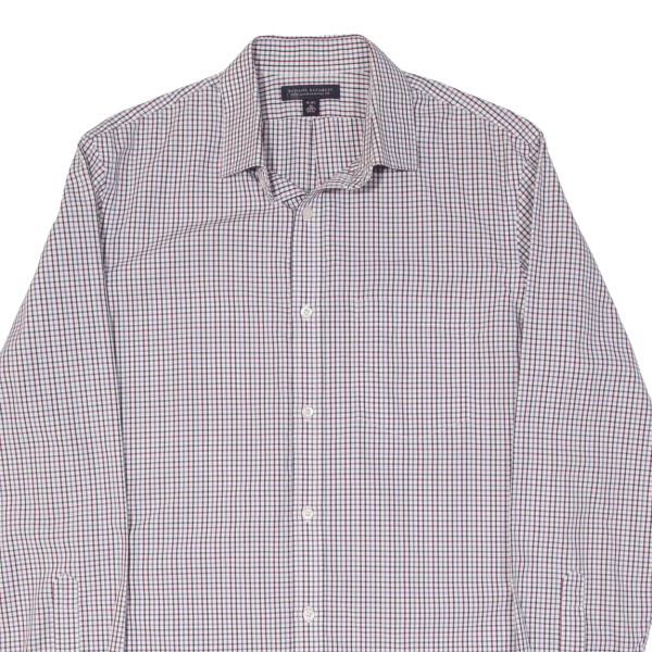 BANANA REPUBLIC Shirt Red Check Long Sleeve Mens M For Sale