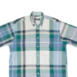 NAUTICA Shirt Green Plaid Short Sleeve Mens M Online Hot Sale