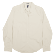 GAP Plain Shirt Beige Long Sleeve Womens M Online Hot Sale