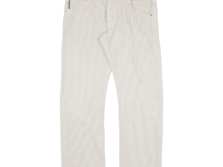 ARMANI JEANS Womens Trousers Cream Regular Straight W33 L29 Sale