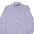 HUGO BOSS Slim Fit Shirt Purple Check Long Sleeve Mens L Fashion