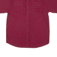 WRANGLER Flex For Comfort Plain Shirt Maroon Short Sleeve Mens M Sale