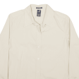 GAP Plain Shirt Beige Long Sleeve Womens M Online Hot Sale