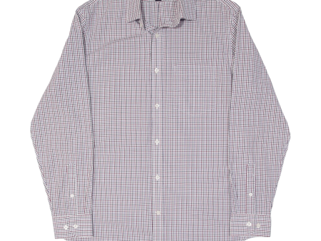 BANANA REPUBLIC Shirt Red Check Long Sleeve Mens M For Sale