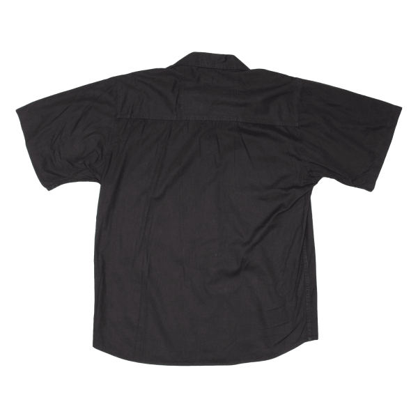 GATSBY Plain Shirt Black 90s Short Sleeve Mens M For Sale