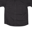 GATSBY Plain Shirt Black 90s Short Sleeve Mens M For Sale