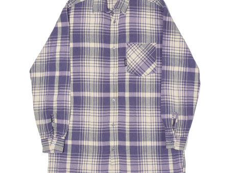 WIKLAND Mens Shirt Purple Plaid Long Sleeve M Online now