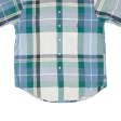 NAUTICA Shirt Green Plaid Short Sleeve Mens M Online Hot Sale