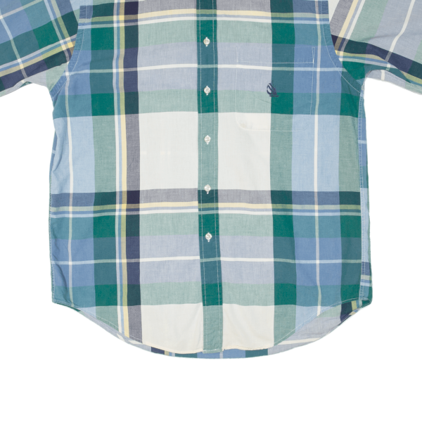 NAUTICA Shirt Green Plaid Short Sleeve Mens M Online Hot Sale