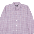 HUGO BOSS Slim Fit Shirt Purple Check Long Sleeve Mens L Sale