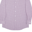 HUGO BOSS Slim Fit Shirt Purple Check Long Sleeve Mens L Sale