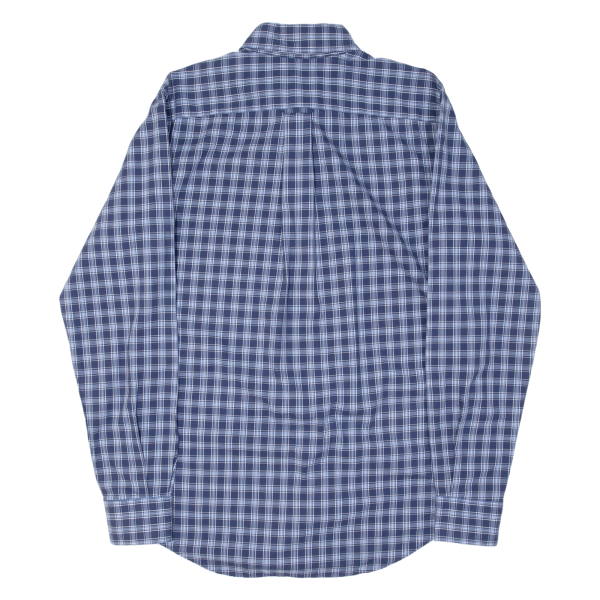 NAUTICA Shirt Blue Plaid Long Sleeve Mens S Cheap