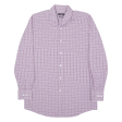 HUGO BOSS Slim Fit Shirt Purple Check Long Sleeve Mens L Sale