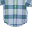 NAUTICA Shirt Blue Plaid Short Sleeve Mens L Online Hot Sale