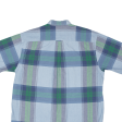 NAUTICA Shirt Blue Plaid Short Sleeve Mens L Online Hot Sale