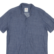 LEVI S Plain Shirt Blue Short Sleeve Mens M Cheap