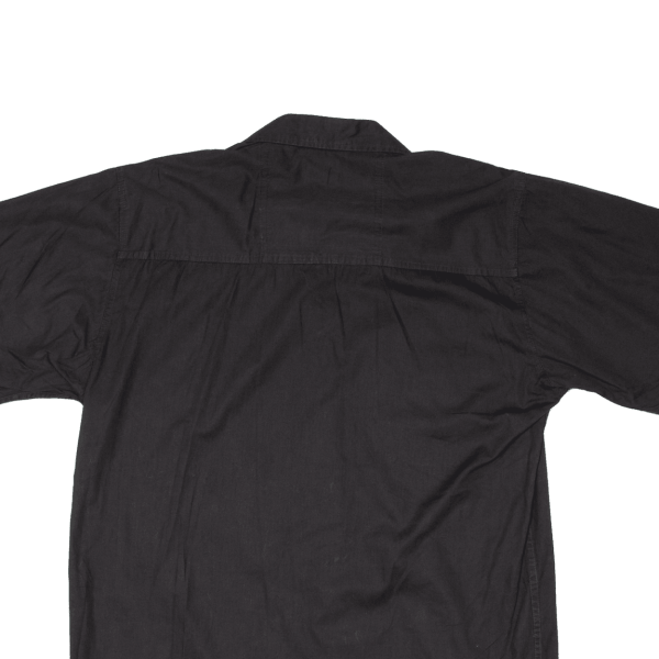 GATSBY Plain Shirt Black 90s Short Sleeve Mens M For Sale