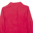 Anchor Buttons Plain Shirt Red 3 4 Sleeve Womens M Supply