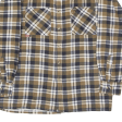 ISSA Mens Shirt Brown Plaid Long Sleeve M Supply