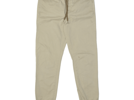 AEROPOSTALE Jogger Mens Trousers Beige Regular Tapered W32 L28 For Sale