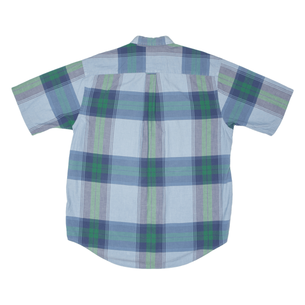 NAUTICA Shirt Blue Plaid Short Sleeve Mens L Online Hot Sale